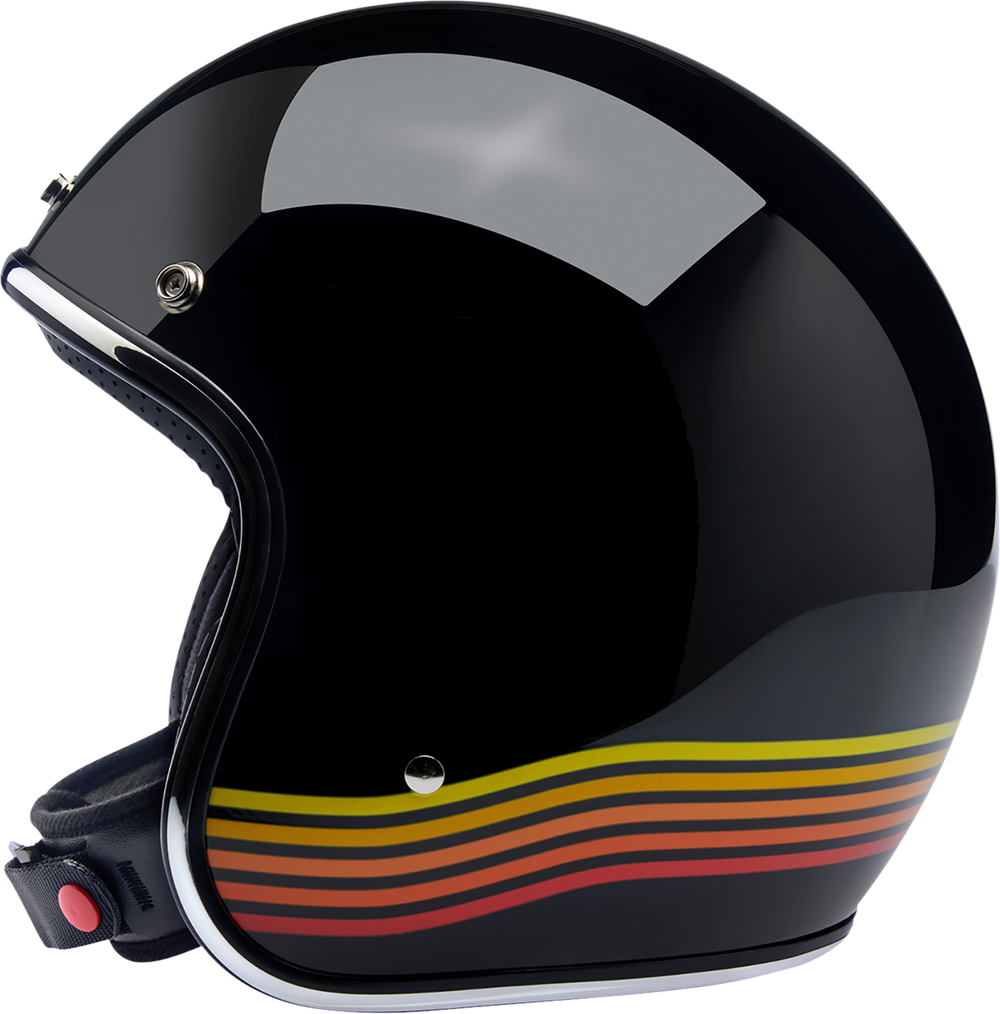 BILTWELL Bonanza Helmet - Gloss Black Spectrum - Medium 1001-536-203