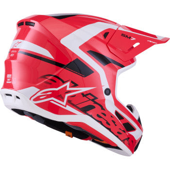 ALPINESTARS SM7 Helmet - Deed - Gloss Red/Black/White - Large 8302426-3139-L