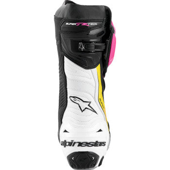 ALPINESTARS Supertech R Boots - Black/Magenta/White/Yellow - US 6 / EU 39 2220021-1634- 39