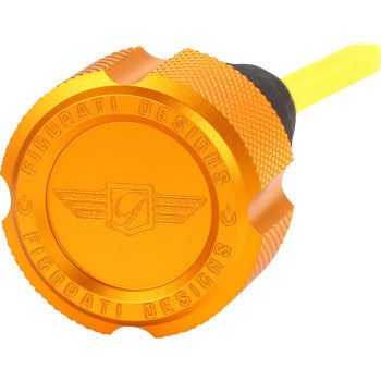 FIGURATI Performance Magnetic Oil Dipstick - Knurled - Gold - '07-'16 Touring/Trike DESIGNS FDP01-TCKN-G