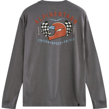 ALPINESTARS Full Face Long-Sleeve T-Shirt - Charcoal - Medium 12337120018M