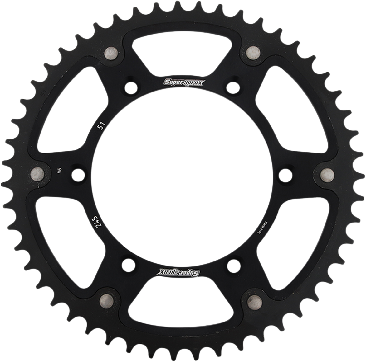 SUPERSPROX Stealth Rear Sprocket - 51 Tooth - Black - Yamaha RST-245-51-BLK
