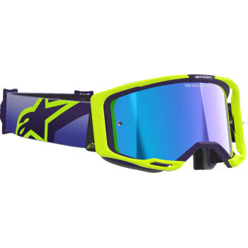 ALPINESTARS GOGGLES Vision 8 Goggle - Corp - Purple/Yellow Fluo - Blue Mirror Lens 5101625-3161