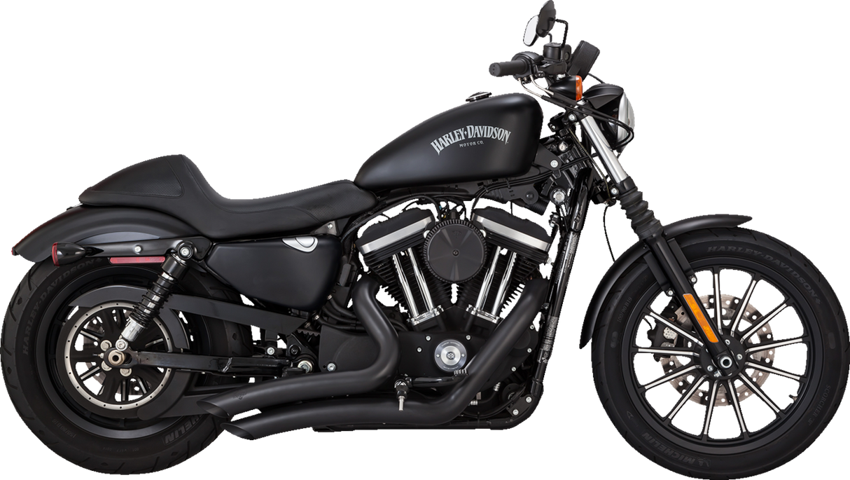 VANCE & HINES Big Radius Exhaust System - Black Iron 1200 /883 SuperLow /Forty-Eight 46367