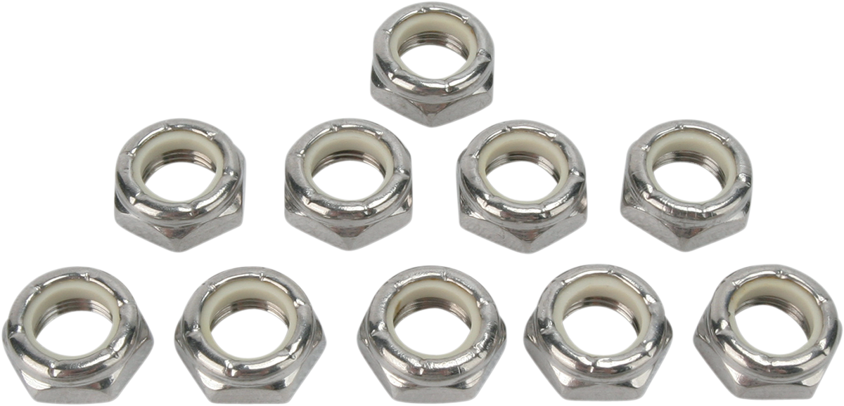 DIAMOND ENGINEERING Nuts - Thin - Nylock - 1/2-20 10 PACK NJLF08P-10