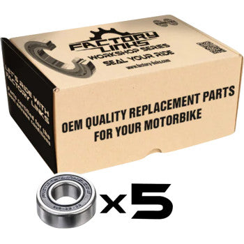 FACTORY LINKS Wheel Bearings - Double Seal - 62/22 2RS - 22x50x14 - 5 Pack WBE-E-014
