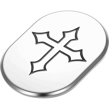 FIGURATI DESIGNS Antenna Cover - Right Rear Fender - Cross - Chrome FD41-AC-SS-RT