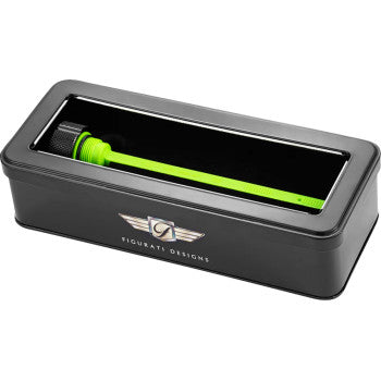 FIGURATI DESIGNS Performance Magnetic Oil Dipstick - Knurled - Black - Indian FD01-MAGDSTS-KN-BLK