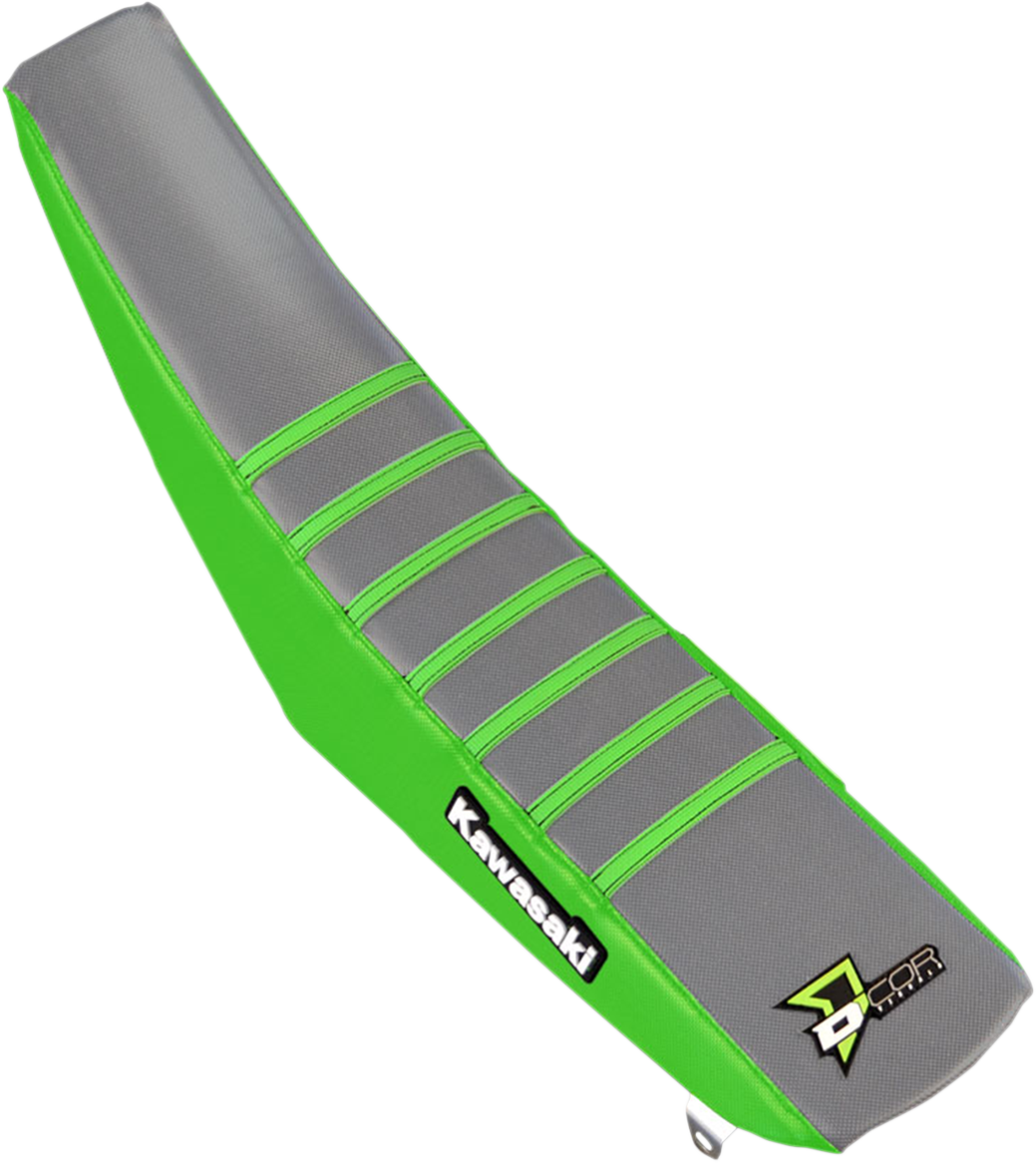 D'COR VISUALS Seat Cover - Green/Gray - KX250F/450F '12-'16 30-20-458