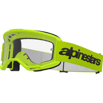 ALPINESTARS GOGGLES Vision 3 Goggle - Wordmark - Yellow - Clear Lens 5103325-5038