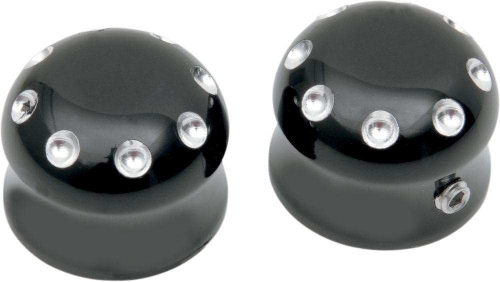 COVINGTONS Axle Cap - Front - Dimpled - Black C0010-B