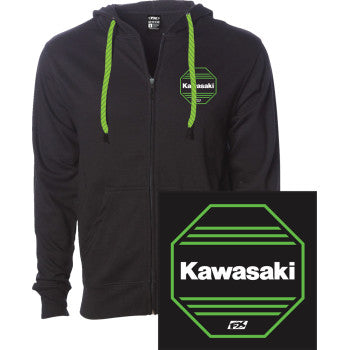 FACTORY EFFEX Kawasaki Octagon Zip-Up Hoodie - Black - 2XL 28-88158