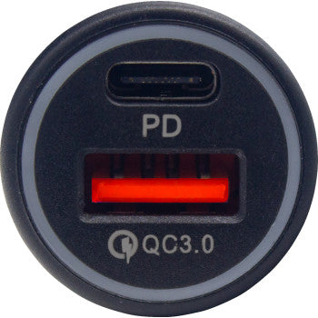 RidePower Power Adapter - Cigarette Lighter - USB/USB-C - Black RPCIGUSBUSBCADP