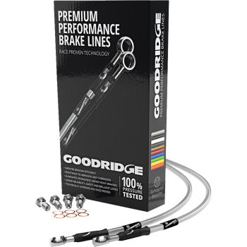GOODRIDGE Brake Hose Kit - Rear - FLSTF/FXST/FXSTB/FXSTC '07 HD0085-2RC-CL