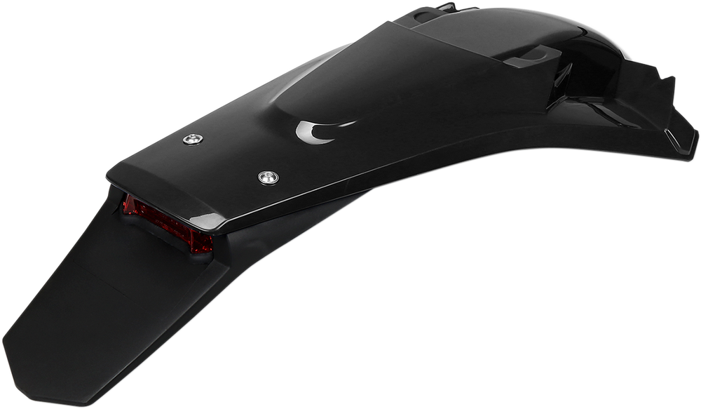 UFO Enduro Rear Fender - with Light - Black HU03388001