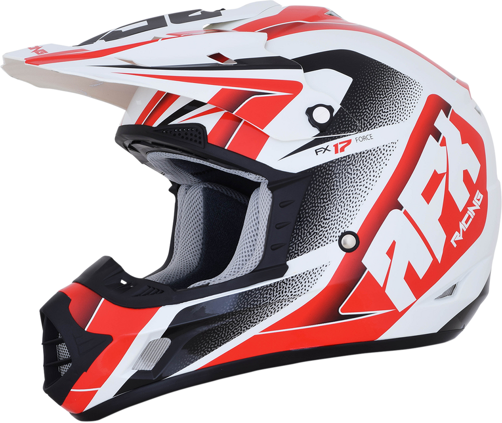 AFX FX-17 Helmet - Force - Pearl White/Red - Medium 0110-5245