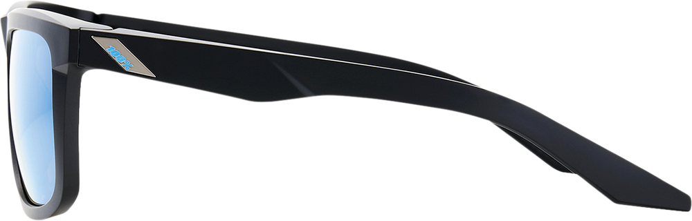 100% Blake Sunglasses - Matte Black - HiPER Blue Mirror 60028-00001