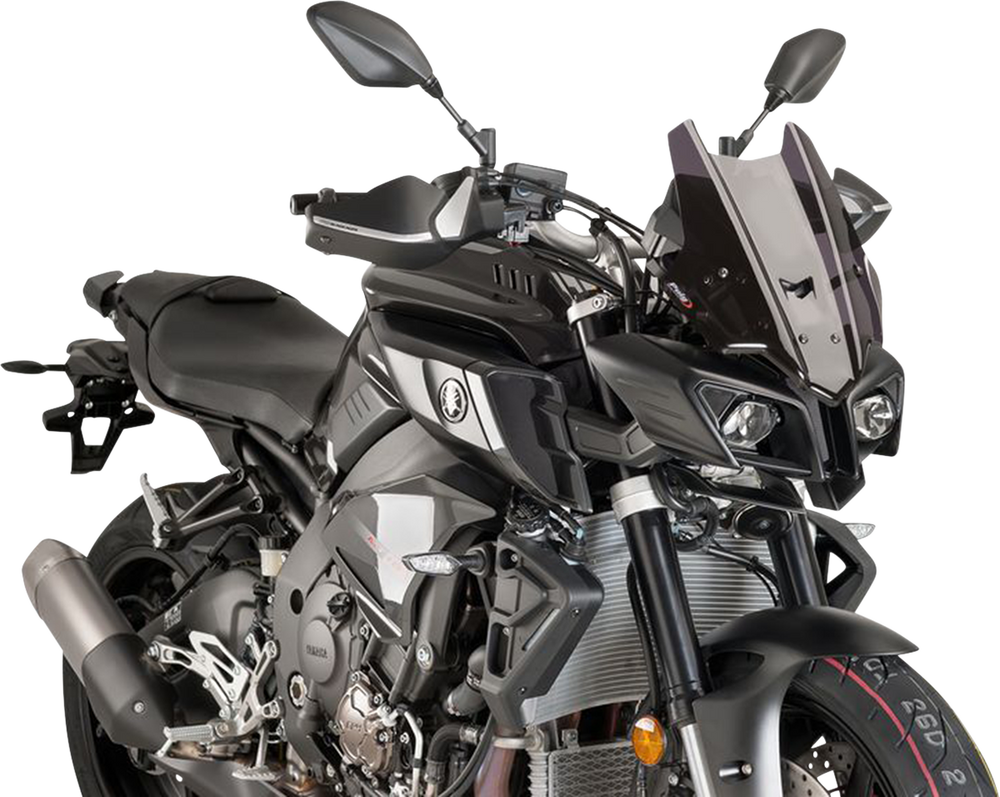 PUIG HI-TECH PARTS Race Windscreen - Dark Smoke - MT10 8917F