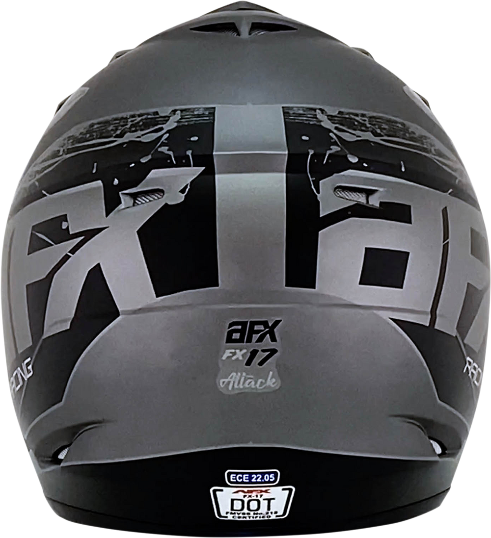 AFX FX-17Y Helmet - Attack - Frost Gray/Matte Black - Large 0111-1398