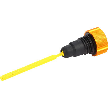 FIGURATI Performance Magnetic Oil Dipstick - Knurled - Gold - '07-'16 Touring/Trike DESIGNS FDP01-TCKN-G