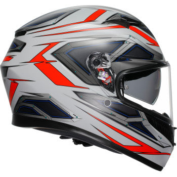 AGV K3 Helmet - Space - Matte White/Red Fluo - Medium 2118381004-020-M