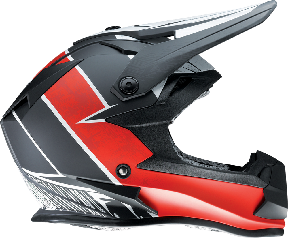 Z1R Youth F.I. Helmet - Fractal - MIPS - Matte Black/Red - Medium 0111-1518