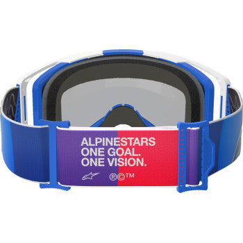 ALPINESTARS GOGGLES Vision 8 Goggle - Corp - Blue/White - Blue Mirror Lens 5101625-7274