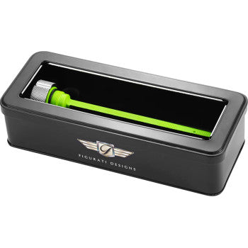 FIGURATI DESIGNS Magnetic Oil Dipstick - Knurled - Silver - Indian FD01-MAGDSTS-KN-SS