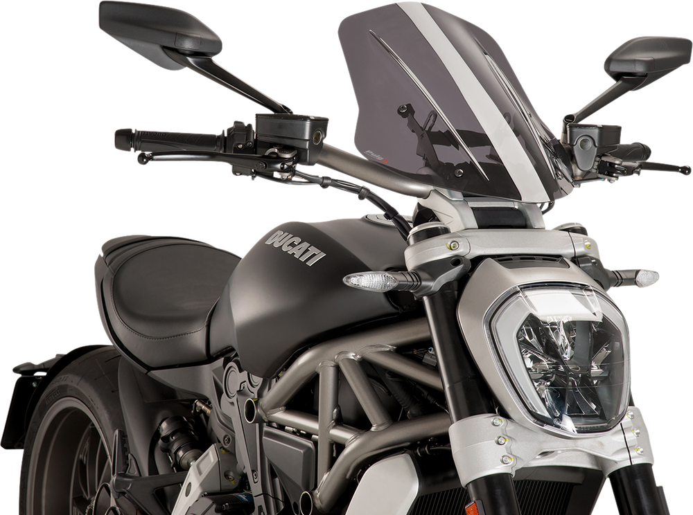 PUIG HI-TECH PARTS New Generation Windscreen - Smoke - Diavel 8922H