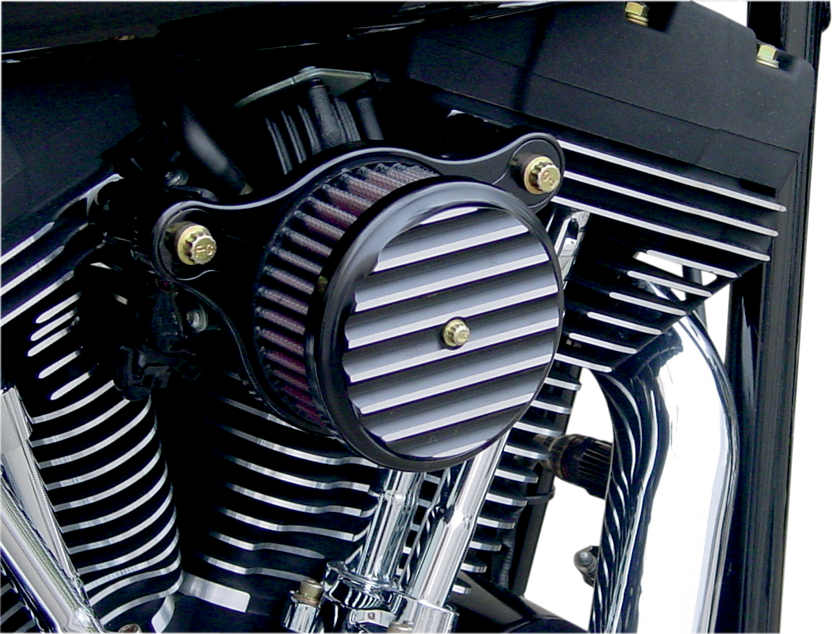 JOKER MACHINE Air Cleaner - Fin - Black - Twin Cam 02-142B