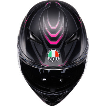 IN STOCK AGV Helmet K3 Syth Matte Black/Pink Sm 2118381004-025-S