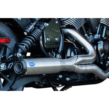 S&S CYCLE 2-into-1 Qualifier Exhaust System - Stainless - Race Only - Indian Chief 550-1117