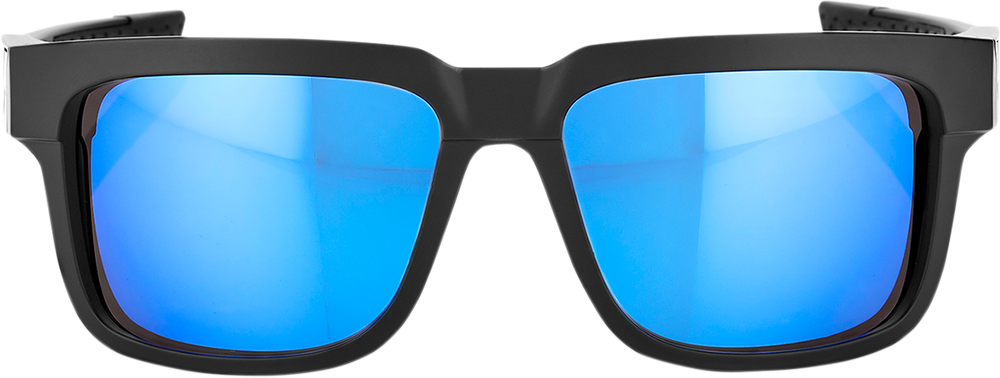 100% Type-S Sunglasses - Black - Blue Mirror 61032-019-75