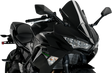 PUIG HI-TECH PARTS Race Windscreen - Black - Kawasaki 3881N