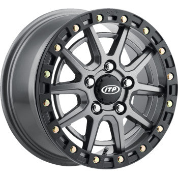 ITP Wheel - SD10 Beadlock - Gray w/Black Ring - 15"x7" - 6+1 - 5/4.5 15SD545BX