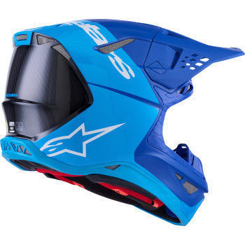 ALPINESTARS Supertech M10 Helmet - Flood - MIPS® - Blue/Black Carbon - Large 8301023-7282-L