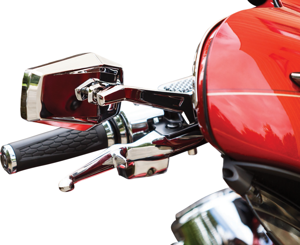 KURYAKYN Mirror - Hex - Side View - Hexagon - Chrome 5918
