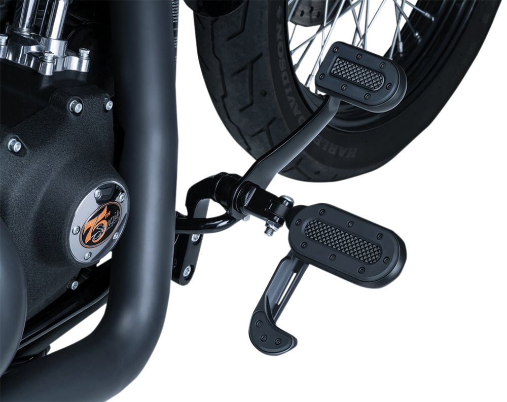 KURYAKYN Heavy Switchblade Footpegs - Black - With Adapter 7028