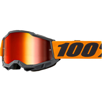 100% Accuri 2 Goggle - Orange - Red Mirror 50014-00041