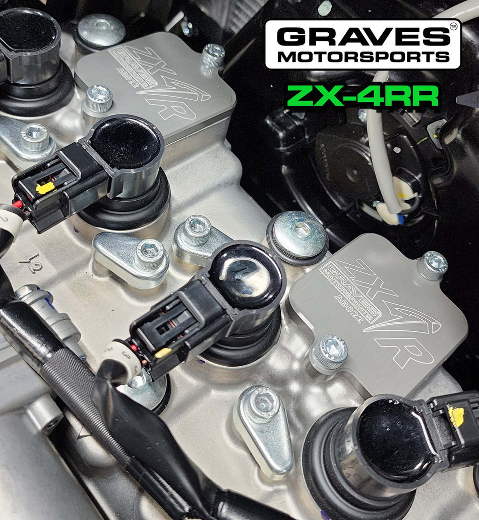Graves motorsports  smog block off plates  ZX-4RR 2023 / ZX6-R 2009-2024 / ZX10-R 2016-2023 / Z900 2017-2023 / H2 + H2R +SE 2015-2023 / Ninja 1000 2011-2014 AB022