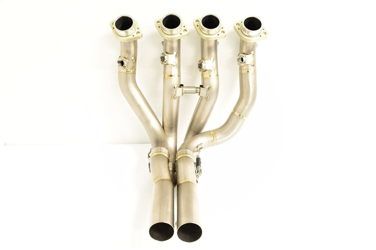 Graves Motorsports Superbike Full Titanium Exhaust System - Electrick Blue Silencer R1 2015-2023 Exy-20r1-Sbkb