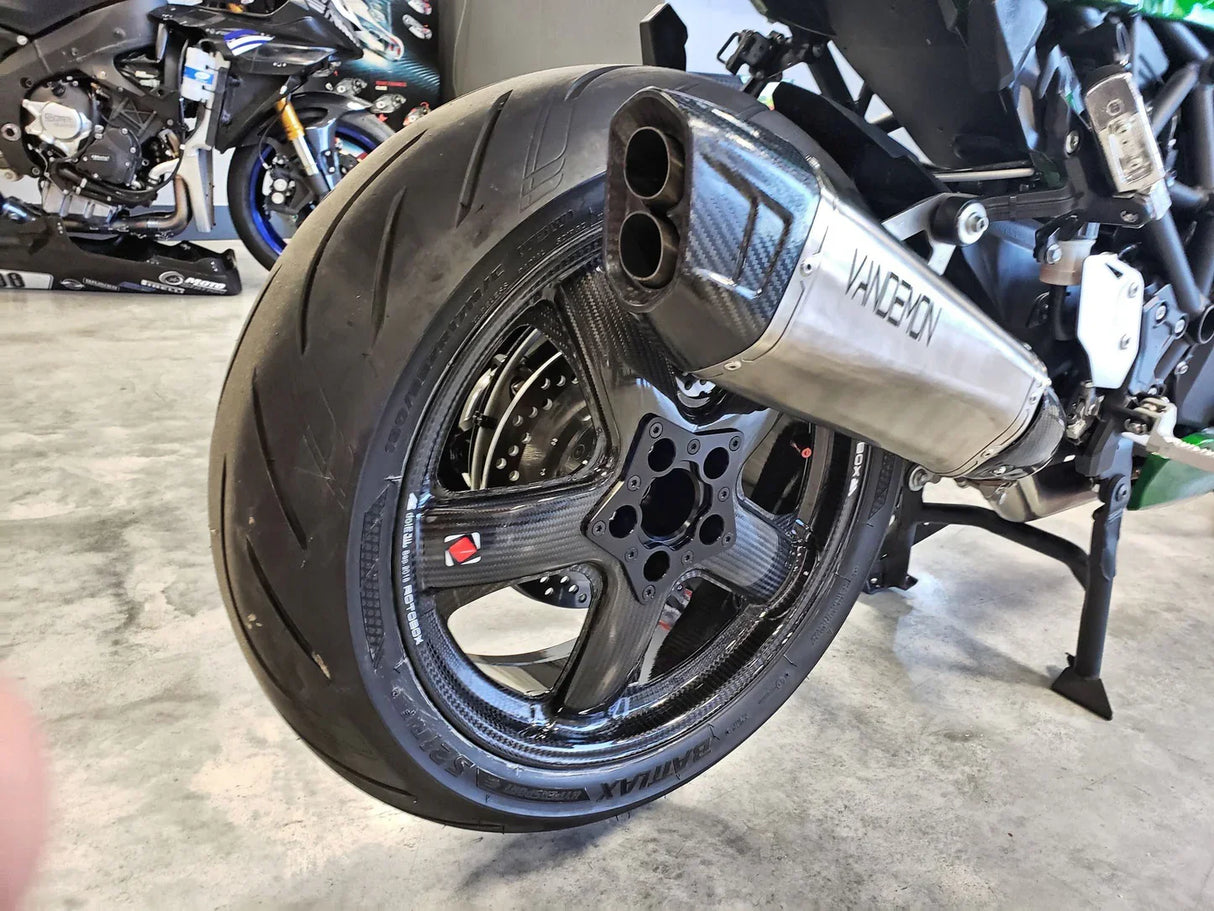 Vandemon Titanium Slip-On Muffler Kawasaki H2 SE SX  2018-24 KAWAH2SESXTITBRMUF6 VA-148