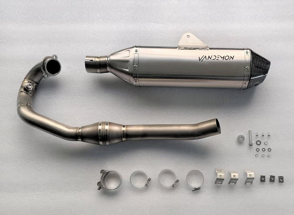 Vandemon  KTM RC 390 & 390 DUKE Titanium Slip-On Muffler Cat-Delete 2022-2024 KTMRC390TIMUFB VA-59