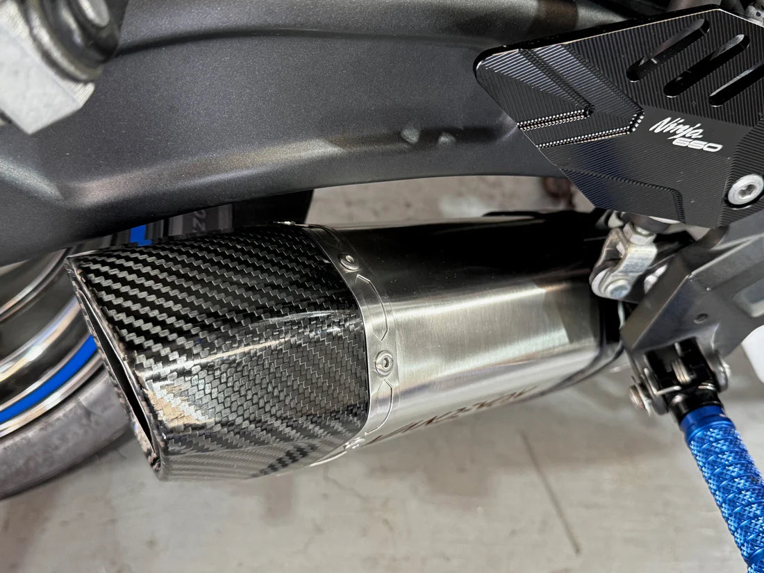 VANDEMON Kawasaki Z650 & Ninja 650 Vandemon Stainless Steel Exhaust System KAWANJA650SSBREXA VA-134