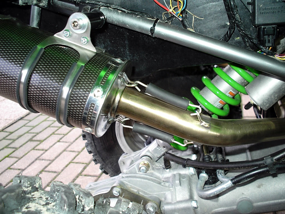 GPR Deeptone Full Exhaust System, Dual Silencers with Removable DB Killers Kawasaki KFX 700 2004-2011 QUSP.140DE.DEATV