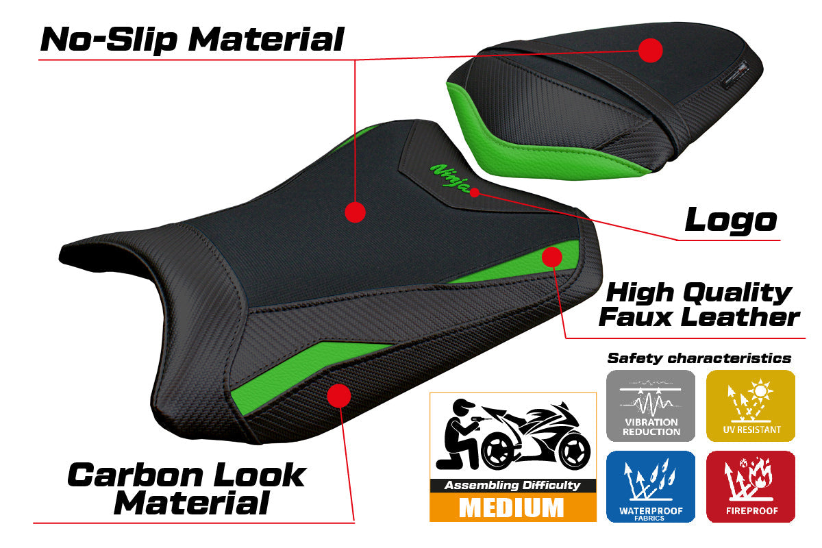Tappezzeria Italia Kawasaki Ninja 300 2013-2017 Seat Cover Green
