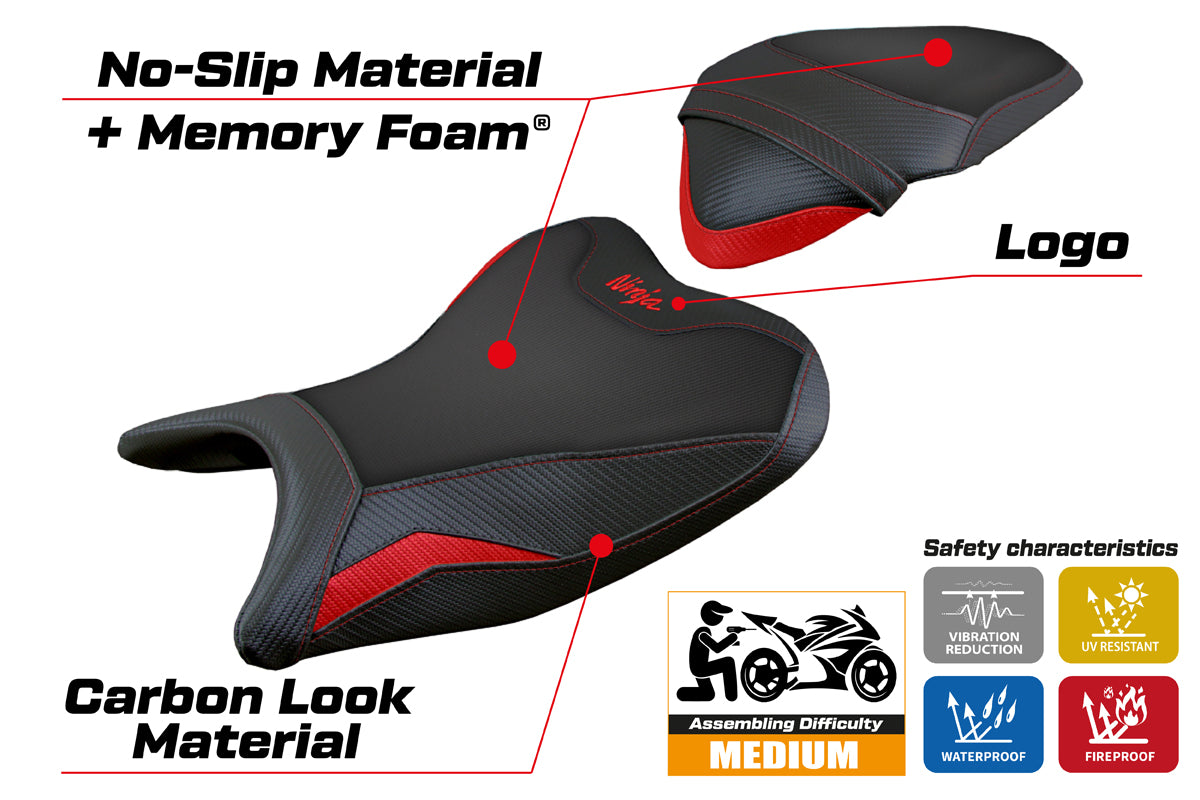 Tappezzeria Italia Kawasaki Ninja 400 2018-2023 Seat Cover Comfort Red