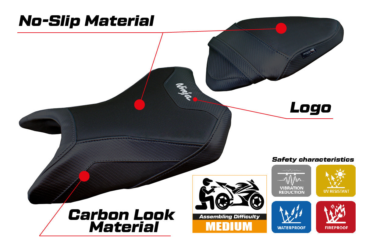 Tappezzeria Italia Kawasaki Ninja 500 2024-2025 Seat Cover in Black
