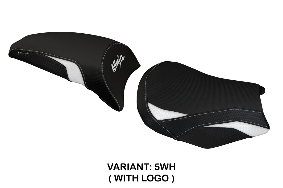 Tappezzeria Italia Kawasaki Ninja 650 Z650 2017-2025 Seat Cover in White and Black