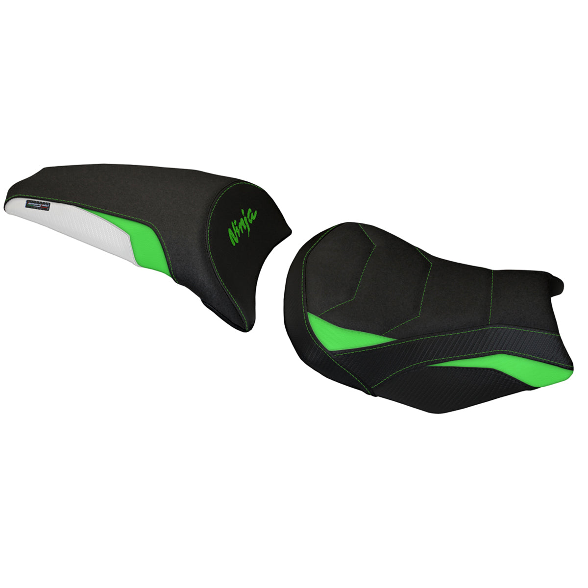 Tappezzeria Italia Kawasaki Ninja 650 Z650 2017-2025 Seat Cover Ultragrip in Green and White